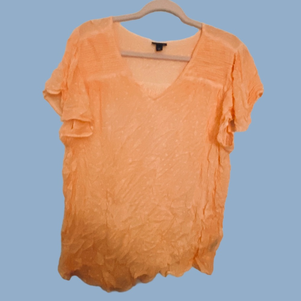 Peach Swiss Dots Blouse